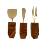 Set of 3 Rust Brown Cheese Knives Spreaders