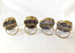 Set of 4 Hand Rounded Amethyst Agate Napkin Rings - MAIA HOMES