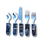 Set of 5 Pieces Amethyst Cutlery