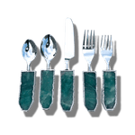 Set of 5 Pieces Green Agate Cutlery