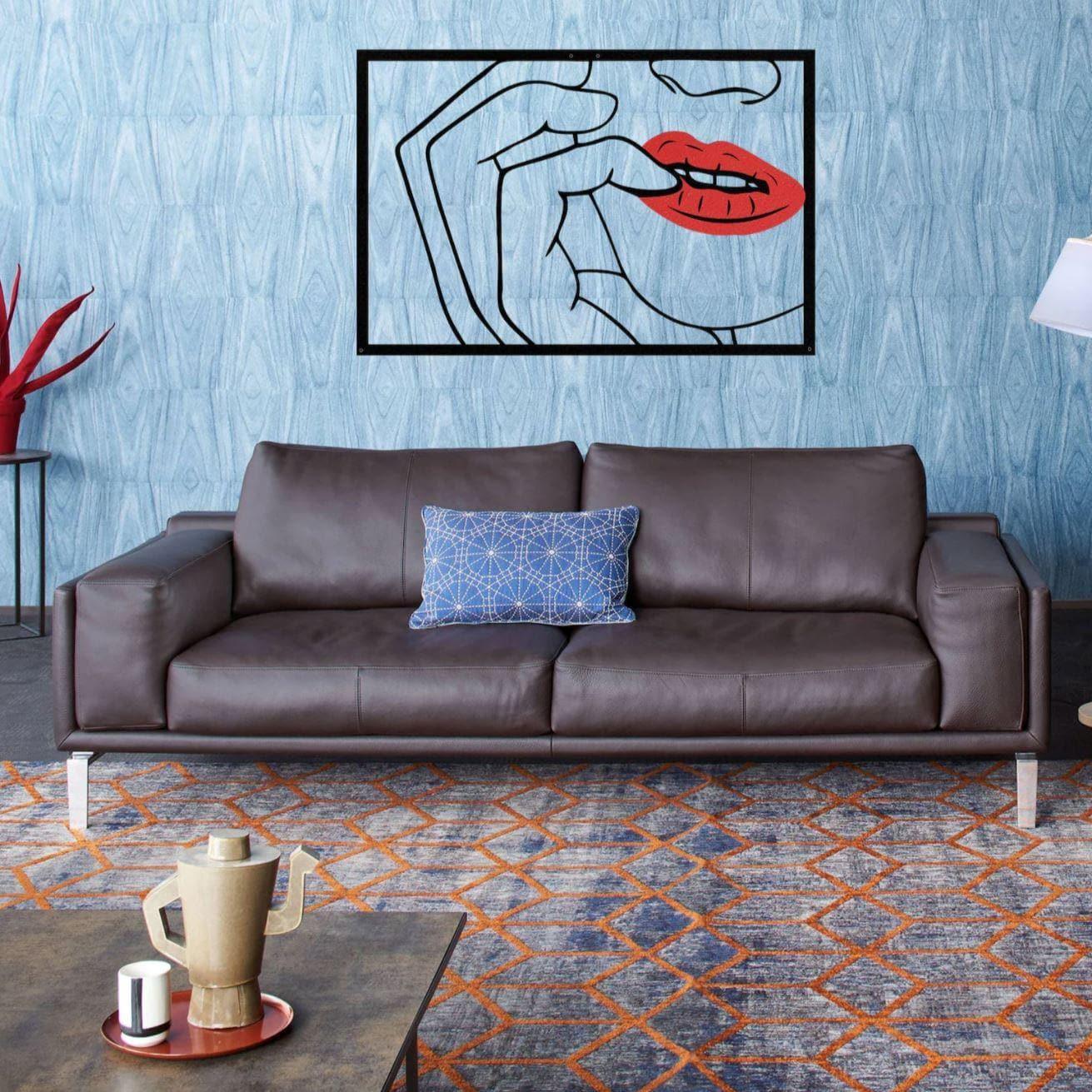 Sexy Red Lips Minimalist Wall Art - MAIA HOMES