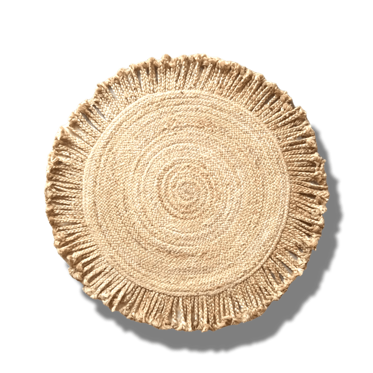 Shala Fringed Natural Jute Rug