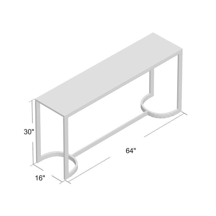 Shiny Stainless Steel Marble Console Table