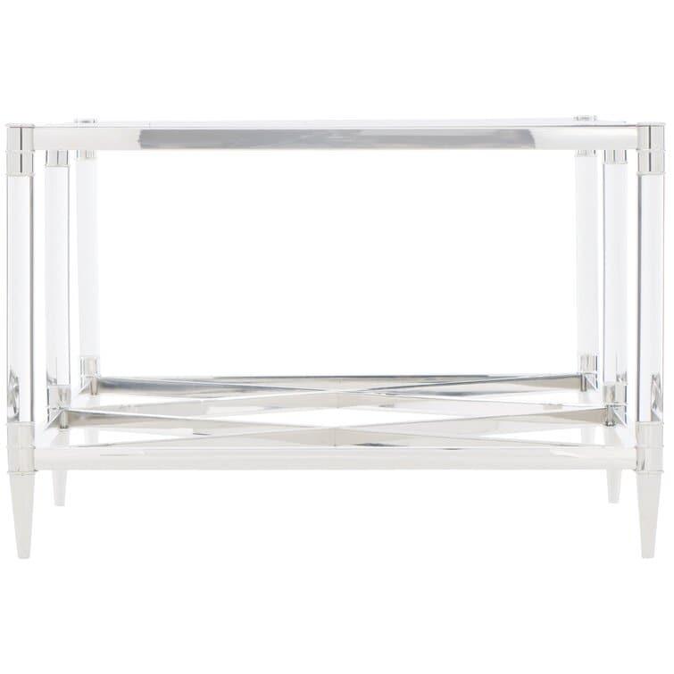 Silver Acrylic Rectangular Cocktail Table Default Title