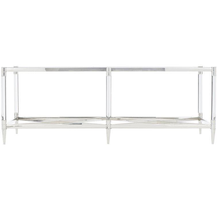 Silver Acrylic Rectangular Cocktail Table