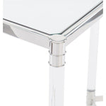 Silver Acrylic Rectangular Cocktail Table