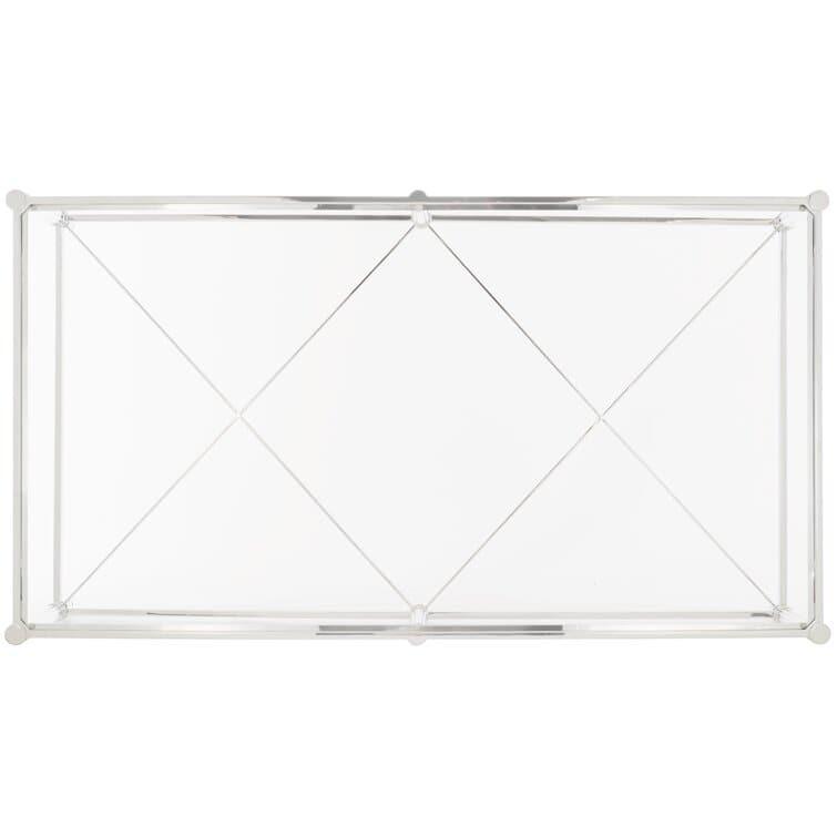 Silver Acrylic Rectangular Cocktail Table