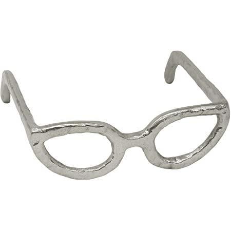 Silver Cat Eye Glasses Sculpture