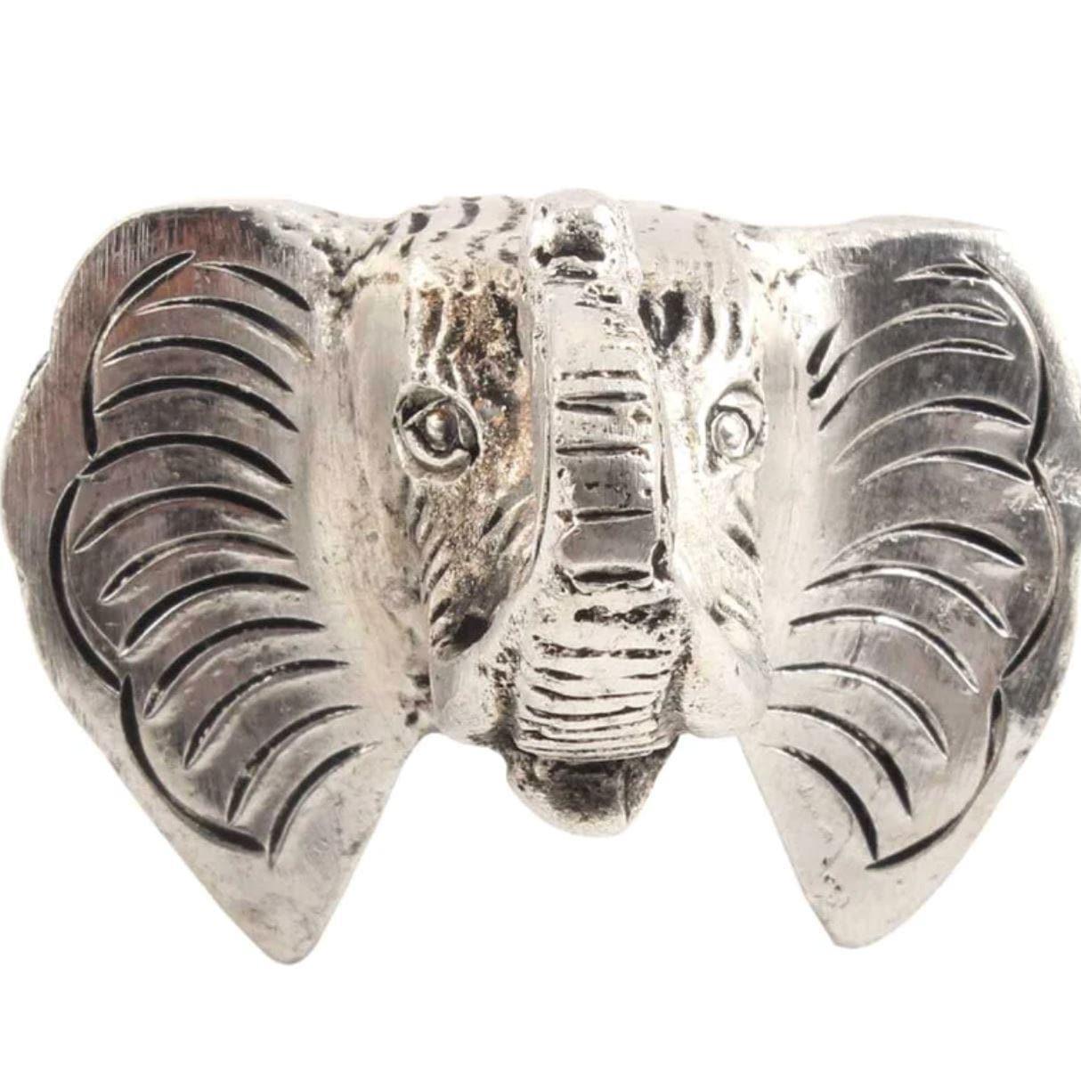 Silver Elephant Cabinet Knobs - Set of 6