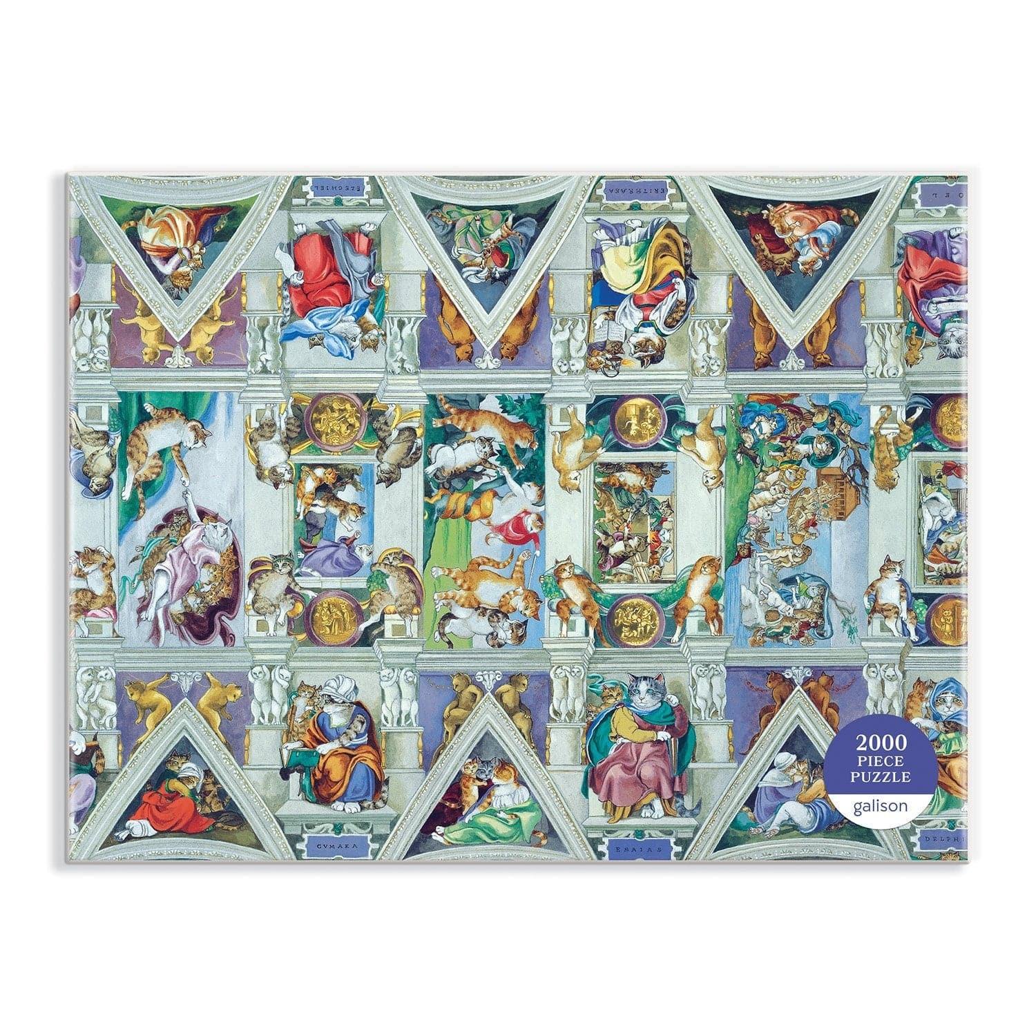 Sistine Chapel Ceiling Meowsterpiece of Western Art 2000 Piece Jigsaw Puzzle - MAIA HOMES
