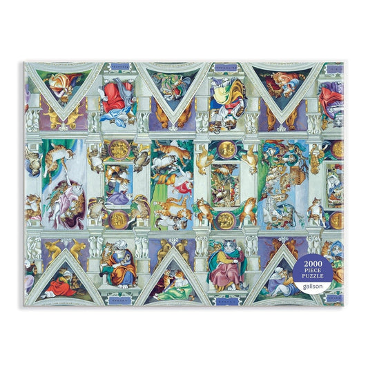 Sistine Chapel Ceiling Meowsterpiece of Western Art 2000 Piece Jigsaw Puzzle - MAIA HOMES