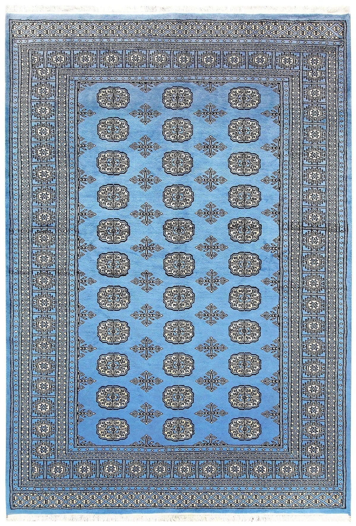 Sky Blue Anirudha Hand Knotted Area Rug