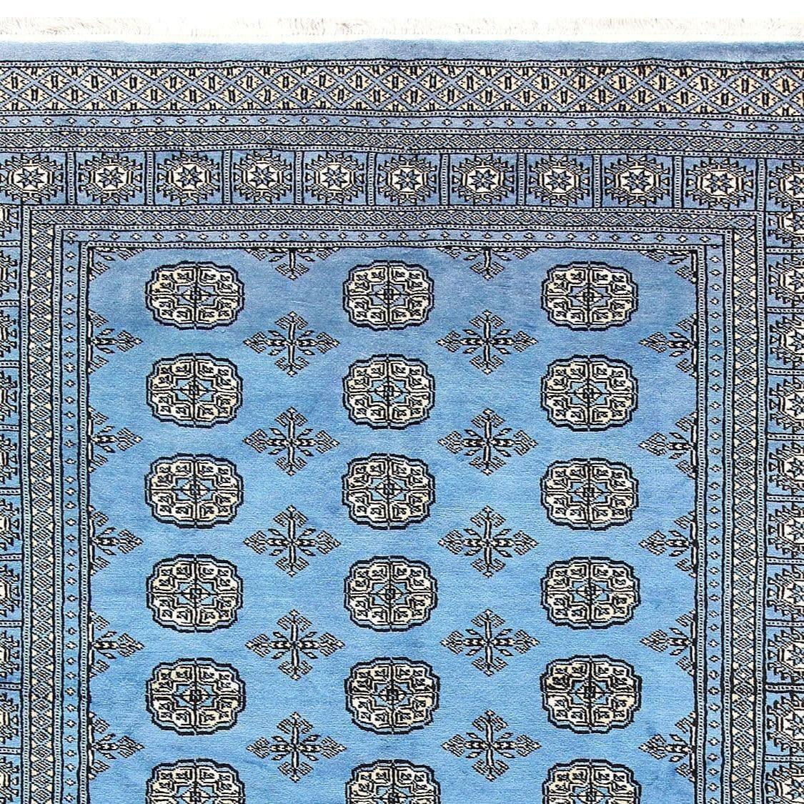 Sky Blue Anirudha Hand Knotted Area Rug