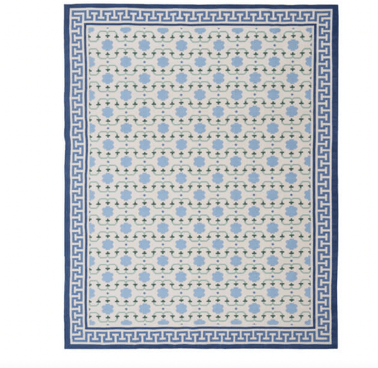 Skyler Vegetable Dyed Indian Dhurrie Reversible Cotton Rug - MAIA HOMES
