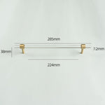 Sleek Acrylic Cabinet Drawer Pull with Brass Handle