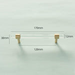 Sleek Acrylic Cabinet Drawer Pull with Brass Handle