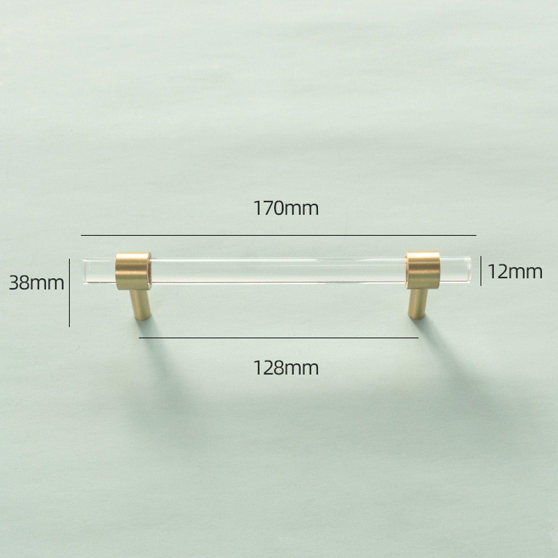Sleek Acrylic Cabinet Drawer Pull with Brass Handle - MAIA HOMES