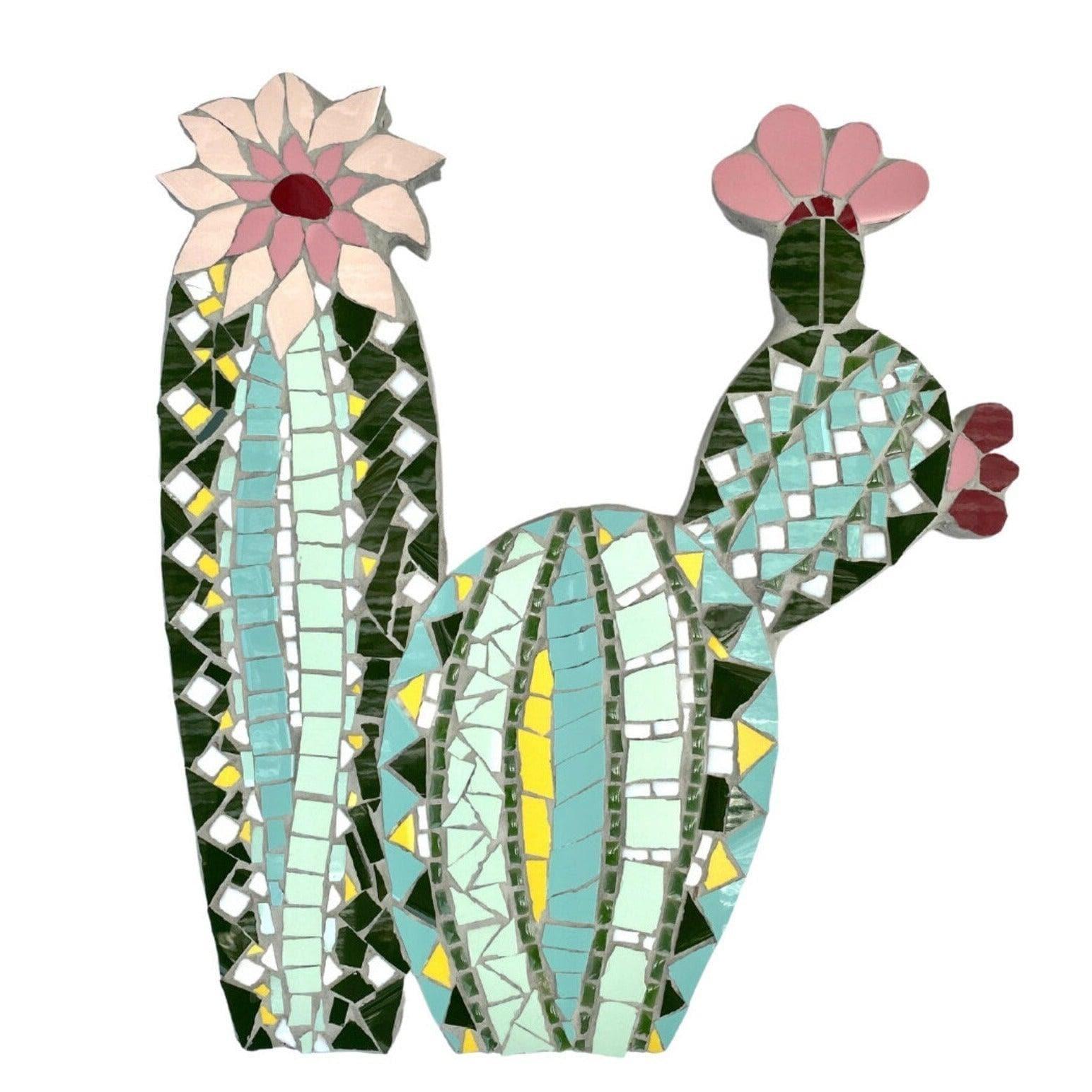 Small Cactus Mosaic Wall Hanging