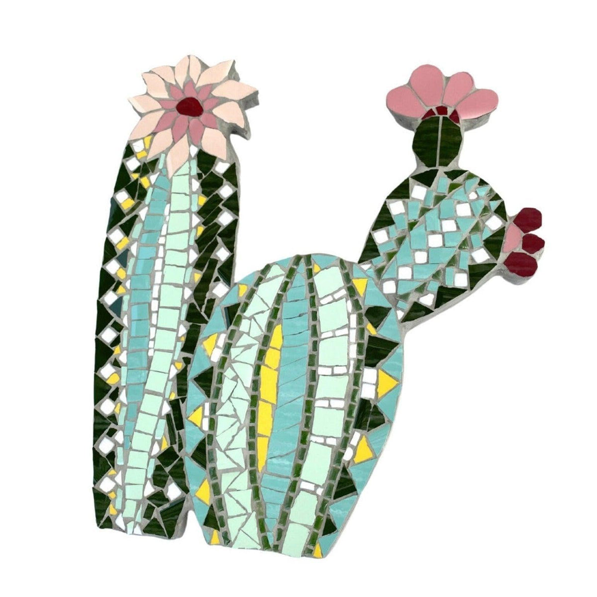 Small Cactus Mosaic Wall Hanging