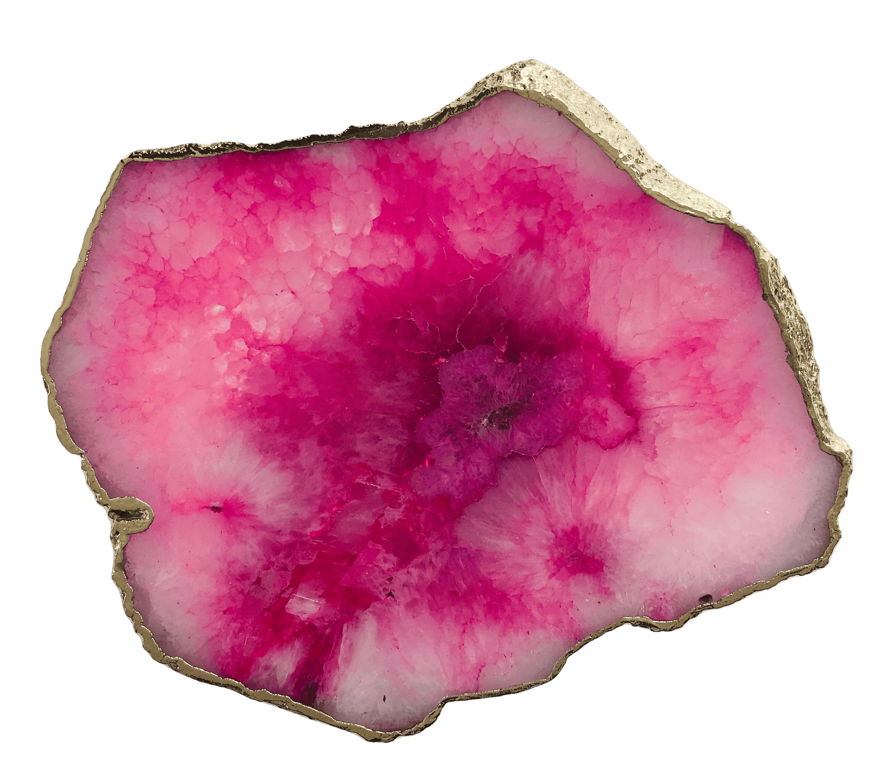 Small Pink Agate Quartz Organic Edge Side Table