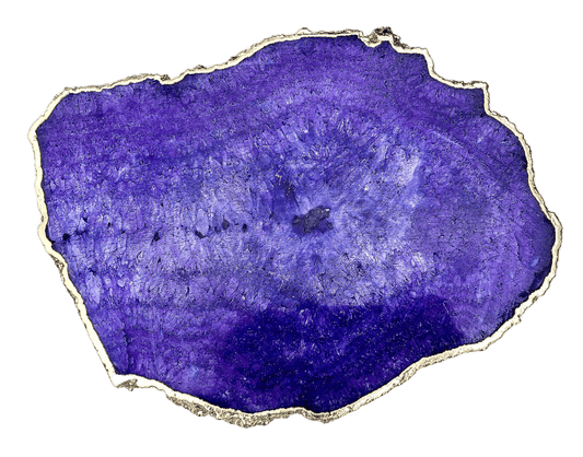 Small Purple Agate Quartz Organic Edge Accent Table - MAIA HOMES