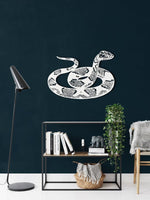 Snake Metal Wall Art White