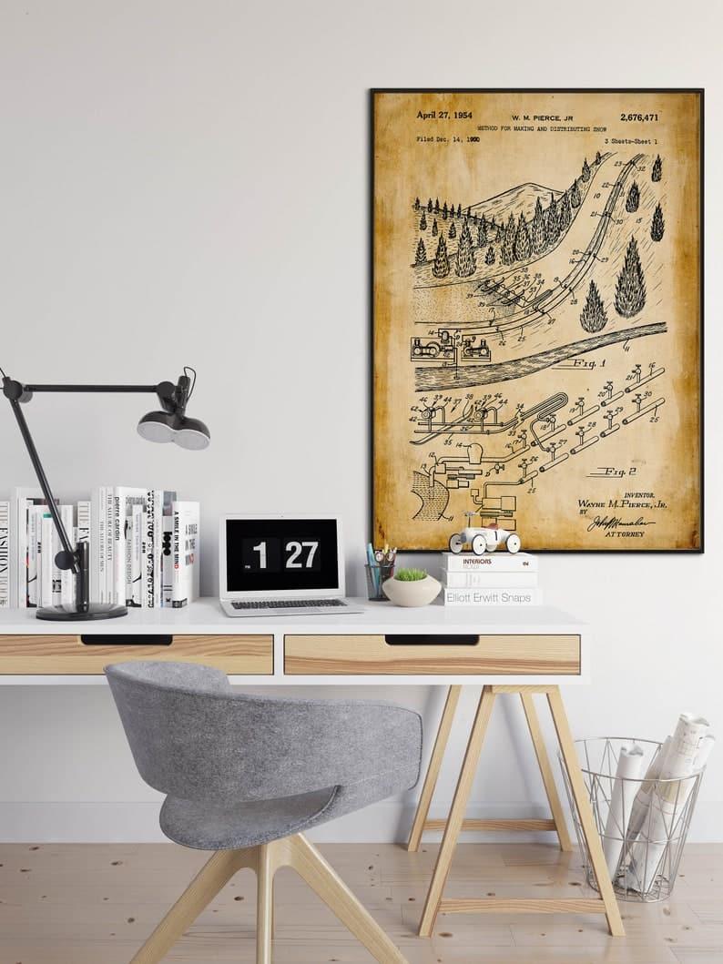 Snowmaker Patent Print| Framed Art Print