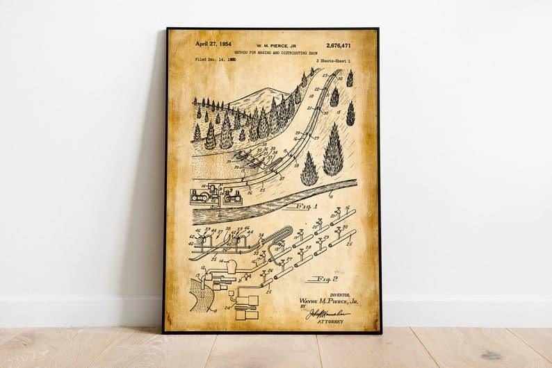 Snowmaker Patent Print| Framed Art Print - MAIA HOMES