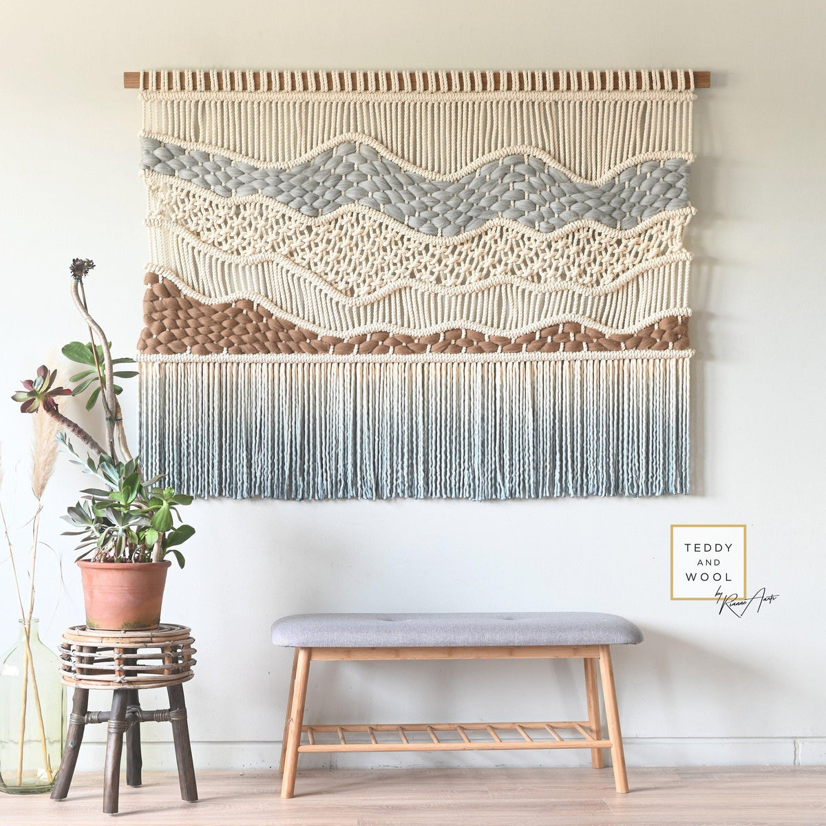 Soft Hills Large Macrame Wall Hanging Default Title