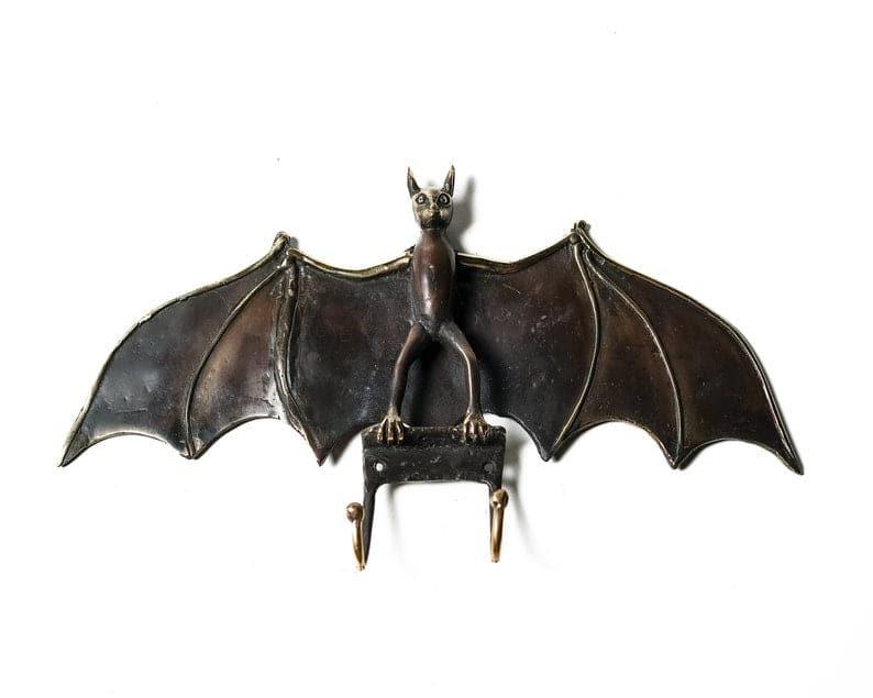 Solid Brass Bat Wall Hook