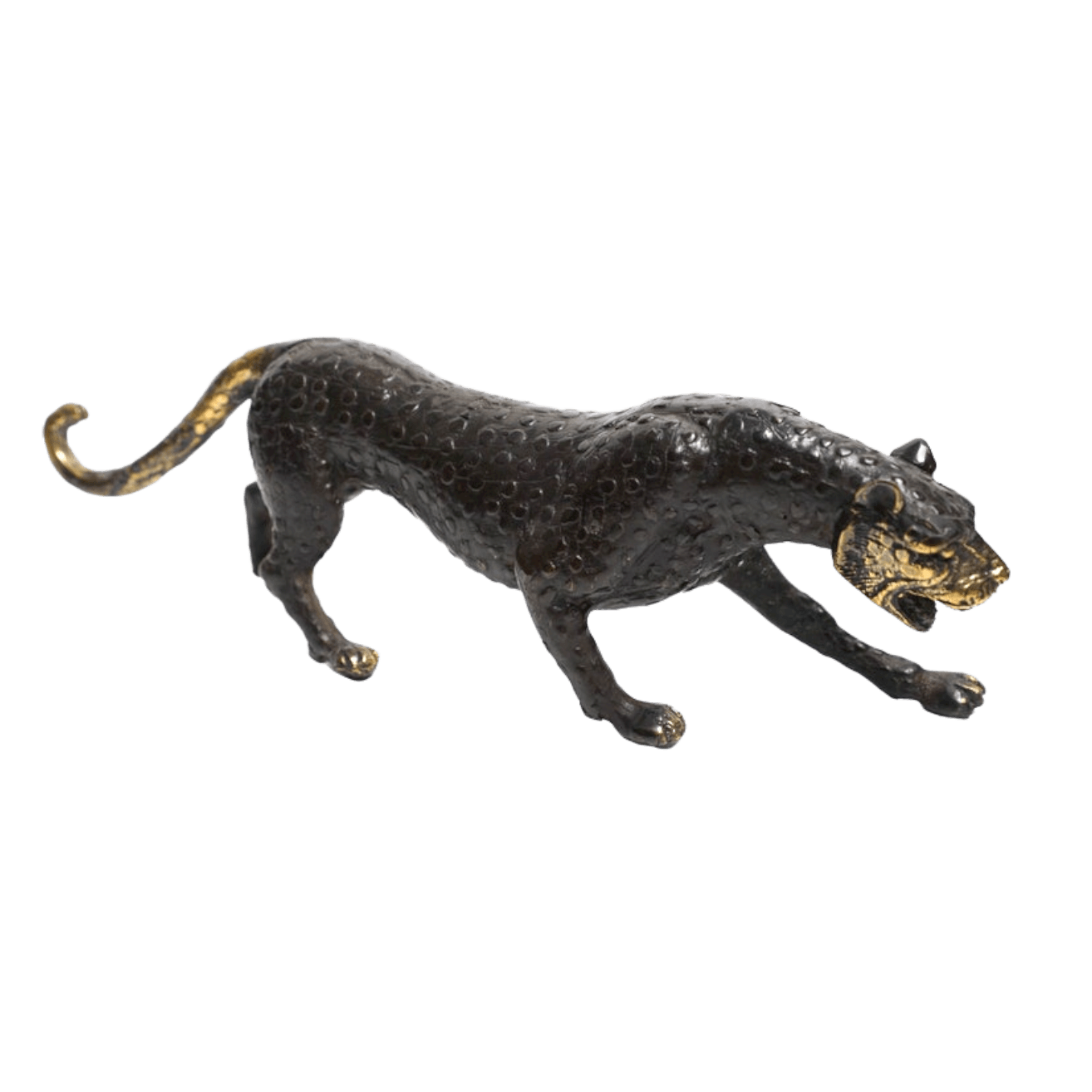 Solid Brass Black Panther Miniature Figurine Statue