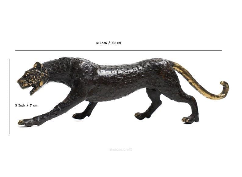 Solid Brass Black Panther Miniature Figurine Statue