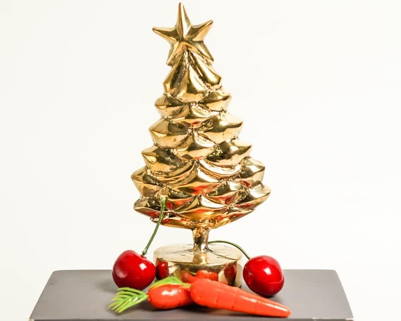 Solid Brass Christmas Tree Miniature