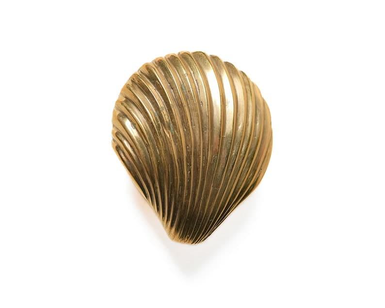 Solid Brass Clam Shell Shaped Wall Hanging Hook