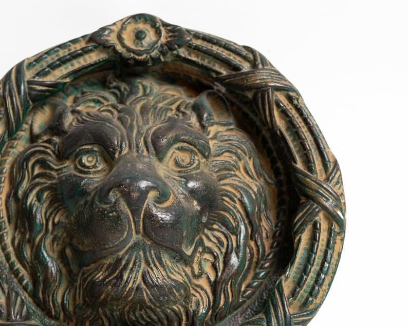 Solid Brass Classic Lion Head Door Knocker