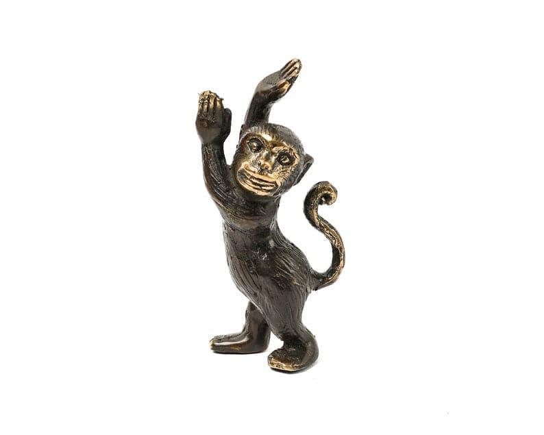 Solid Brass Dancing Monkey Figurine