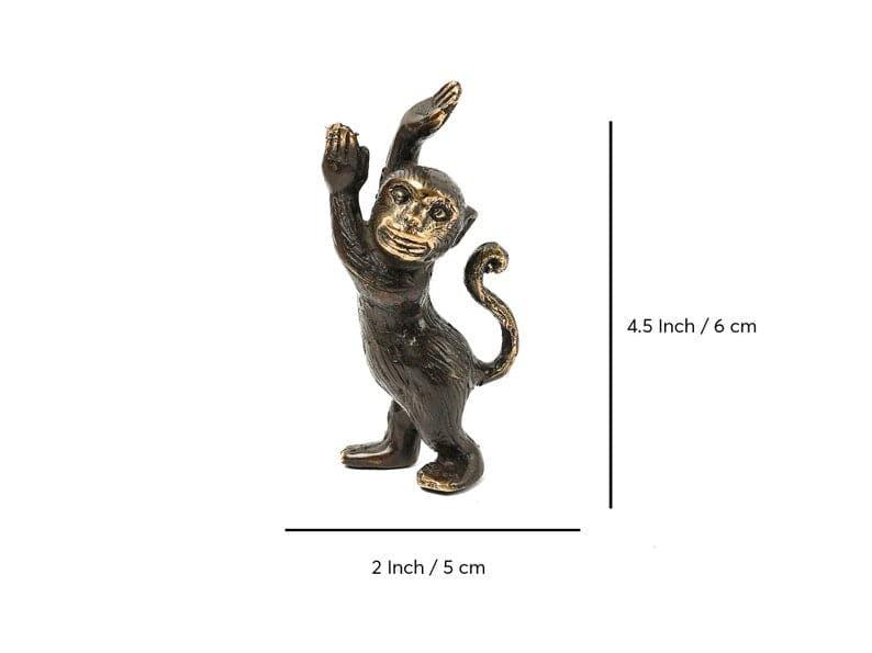 Solid Brass Dancing Monkey Figurine