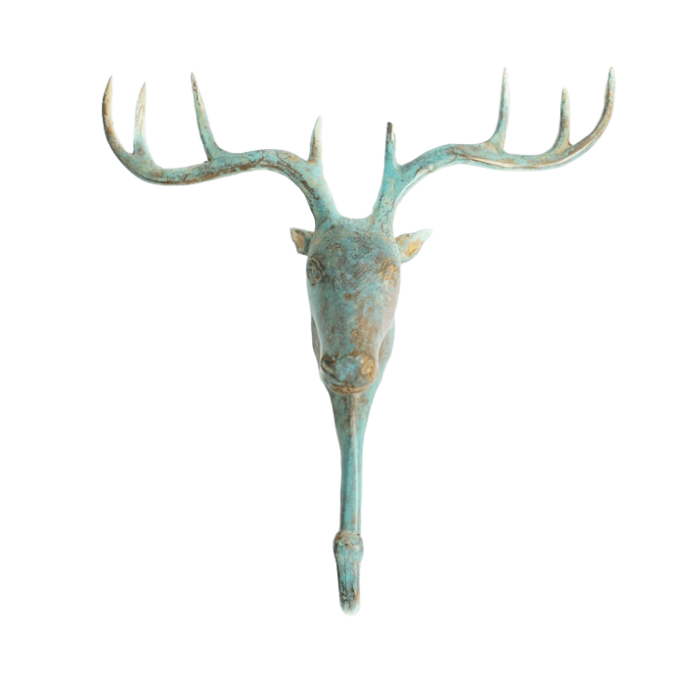 Solid Brass Deer Head Wall Hook - MAIA HOMES