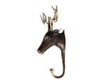 Solid Brass Deer Head Wall Hook