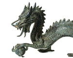 Solid Brass Dragon and Ball Statue