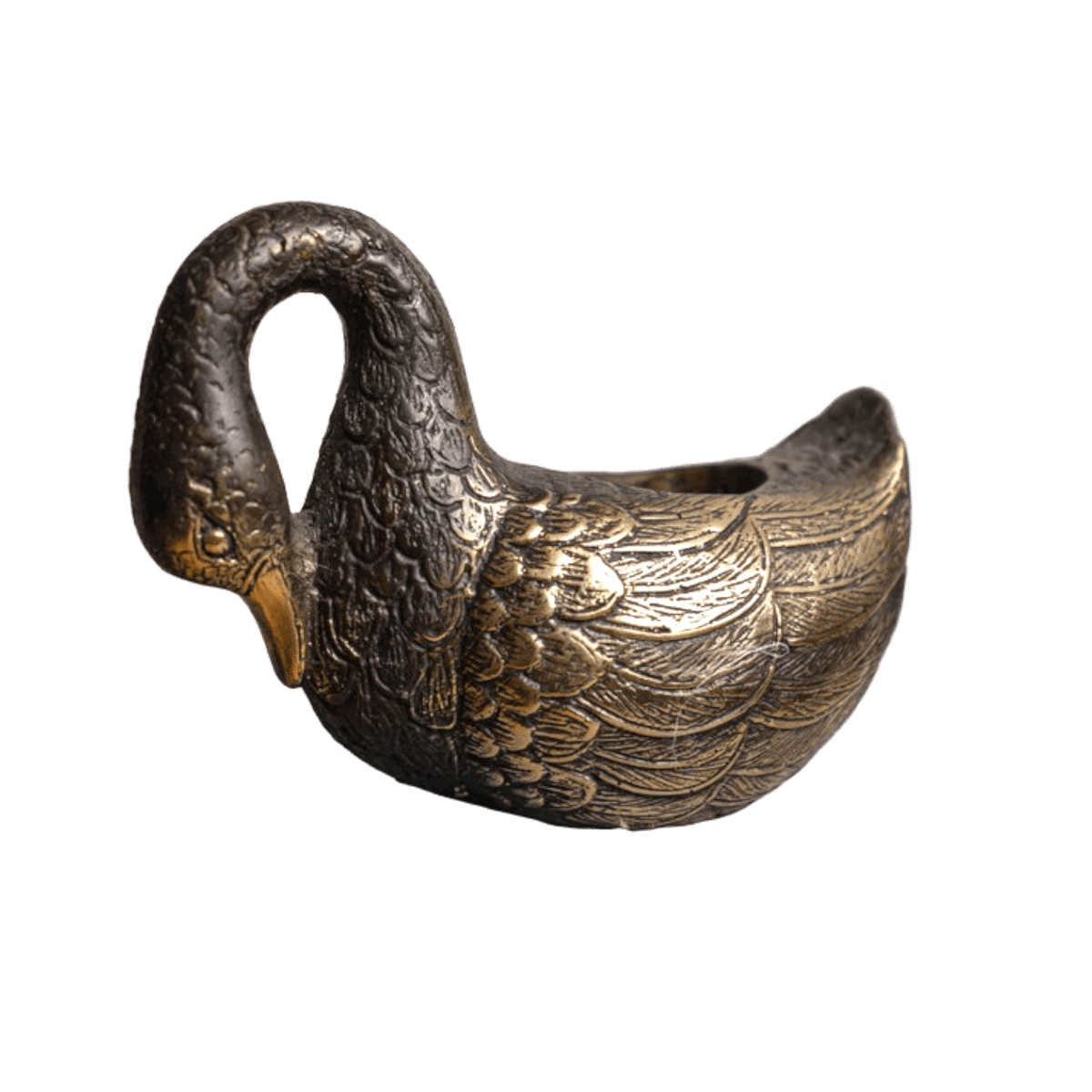 Solid Brass Duck Astray Candle Holder