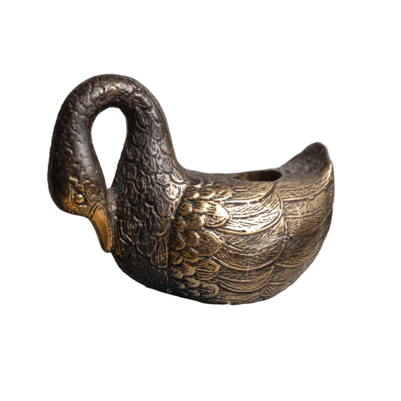 Solid Brass Duck Astray Candle Holder