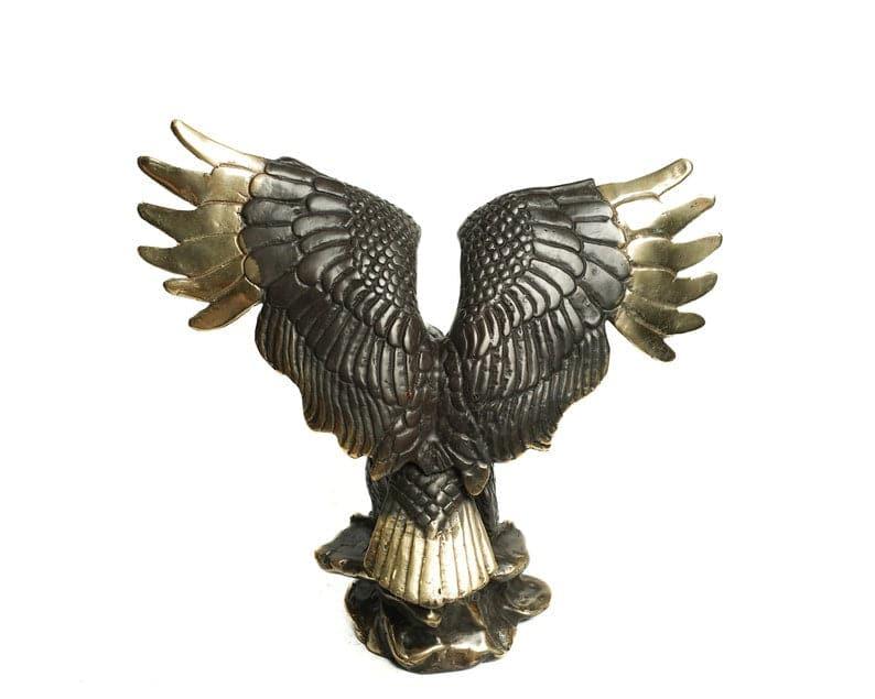 Solid Brass Eagle Sculpture on Marble Base