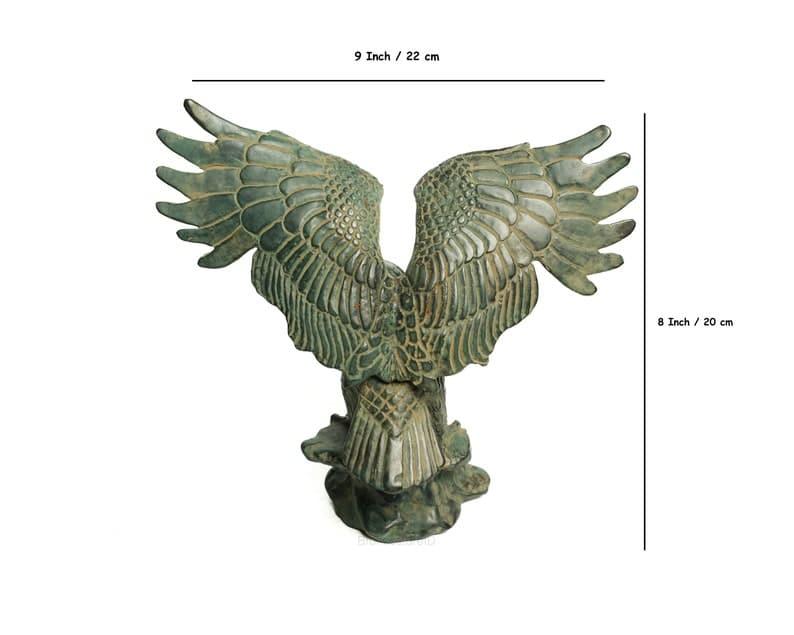 Solid Brass Eagle Sculpture on Marble Base