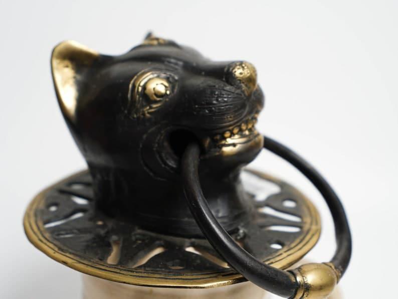 Solid Brass Egyptian Cat Door Knocker