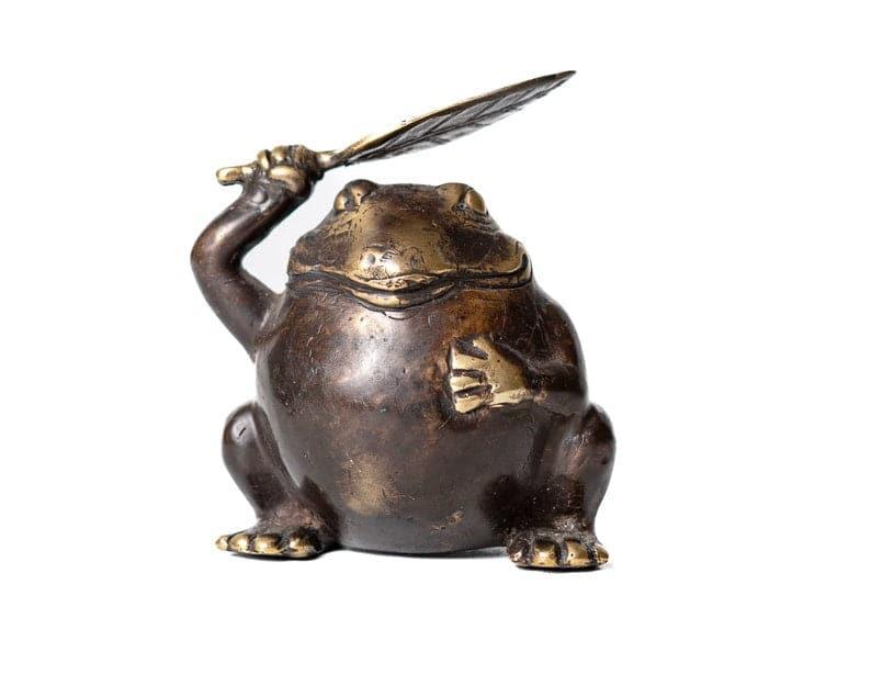 Solid Brass Frog Figurine - MAIA HOMES