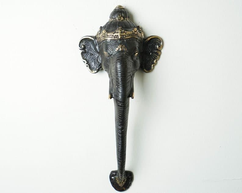 Solid Brass Ganesha Door Handle