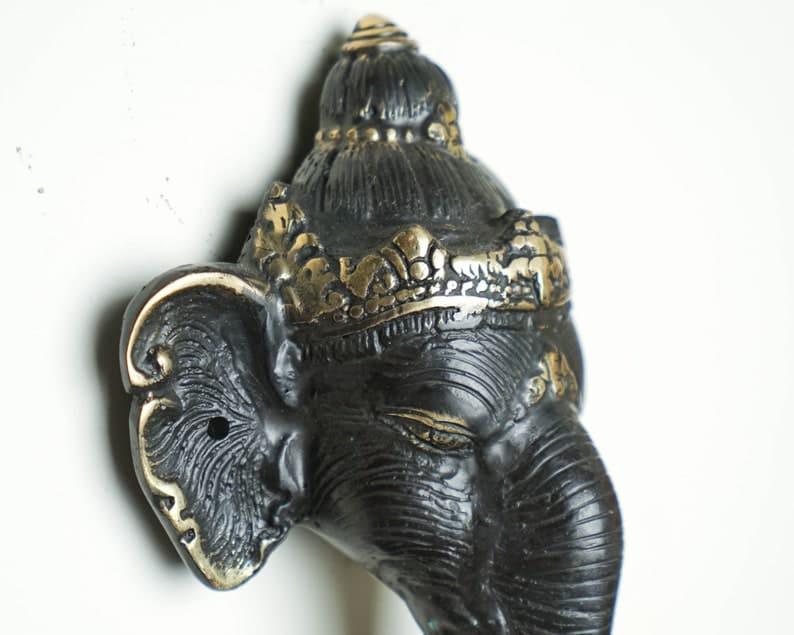 Solid Brass Ganesha Door Handle