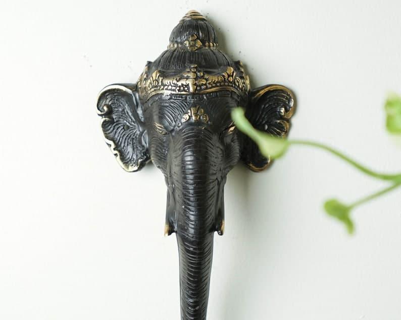 Solid Brass Ganesha Door Handle - MAIA HOMES