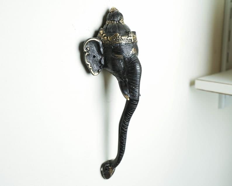 Solid Brass Ganesha Door Handle